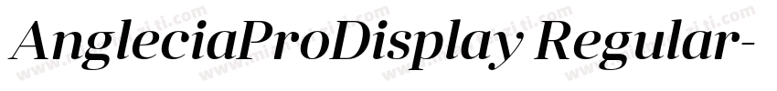 AngleciaProDisplay Regular字体转换